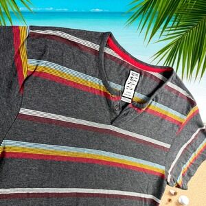 Billabong Henley Shirt Adult Large Sunset Beach Retro Y2K Skate Surf Boho Street